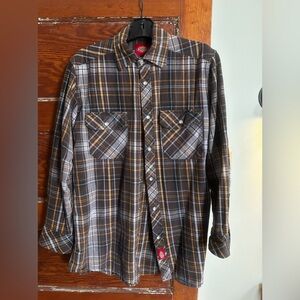 Vintage Dickies pearl snap flannel shirt